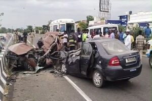 Five killed, including three-year-old girl, in horrific car crash near Madurai